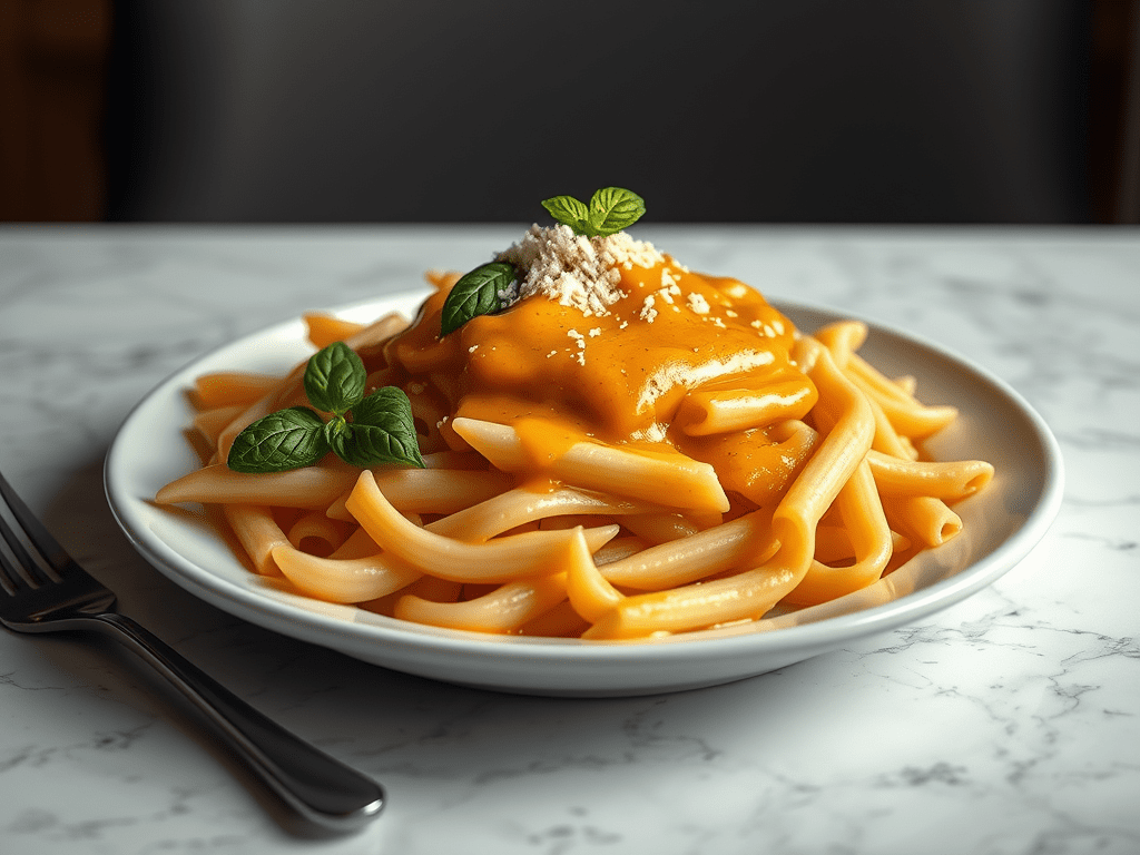 Side dish 8 create a featured image showcasing a delicious plate of penne