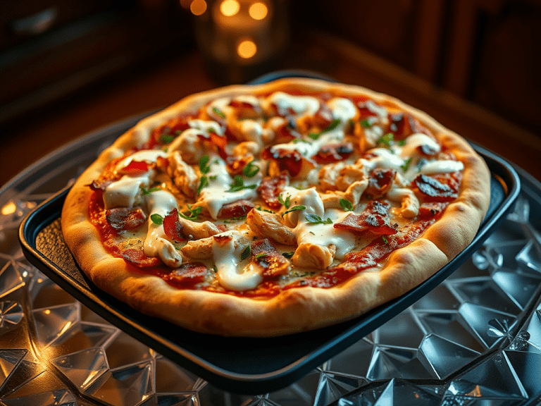 Ingredients 63 create a highly detailed image of a chicken bacon ranch