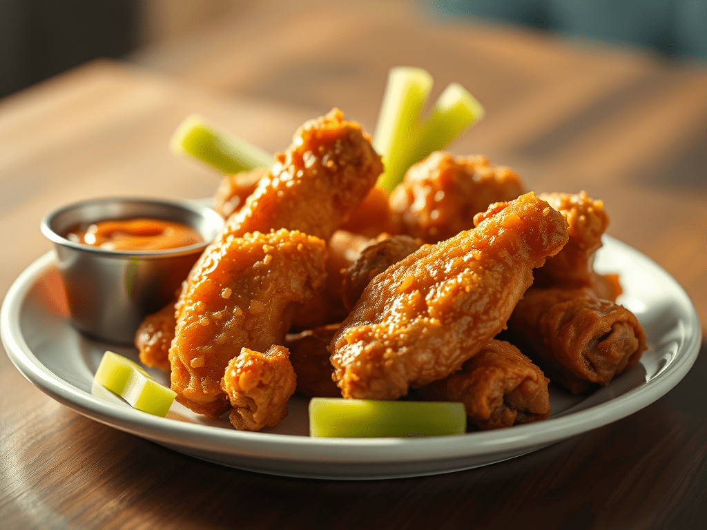 create a featured image showcasing a plate of crispy air