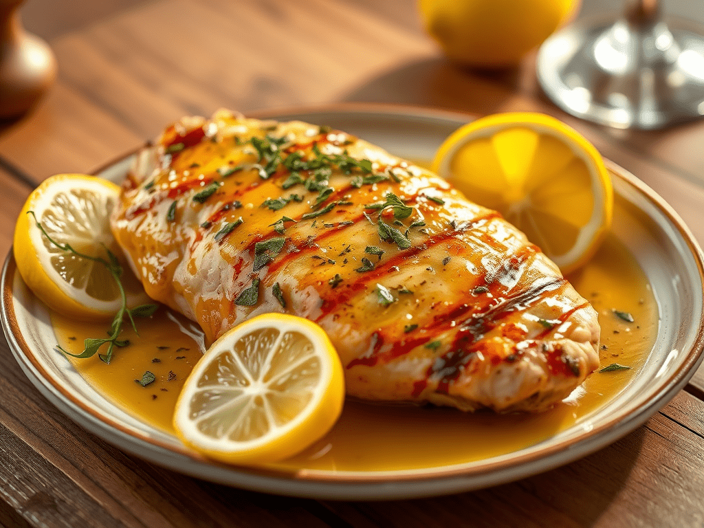 create a high resolution highly detailed image of a mouthwatering pollo