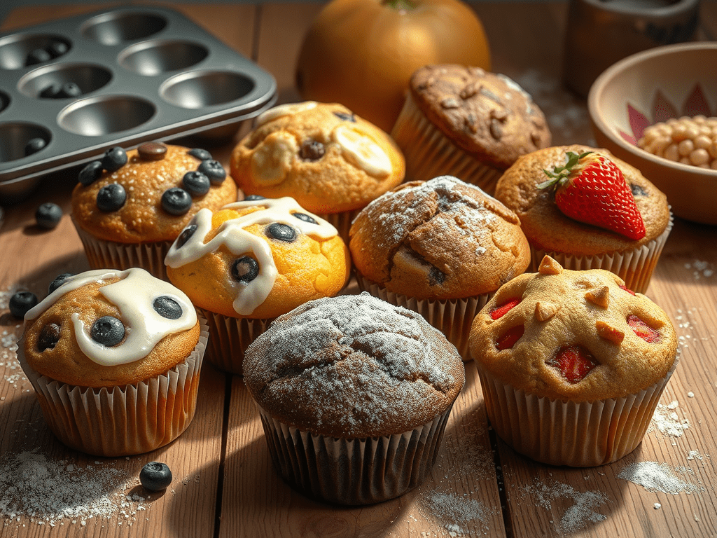 Muffin Mastery: The Ultimate Guide to Crowd-Winning Varieties BLOG 1 Freshly baked blueberry muffins on a cooling rack