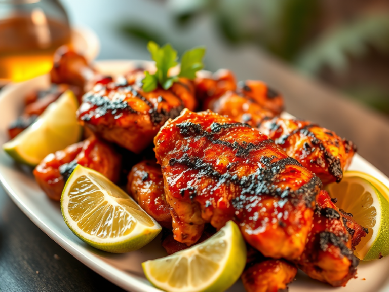 Ingredients 121 create a highly detailed high resolution image of jamaican jerk chicken 1