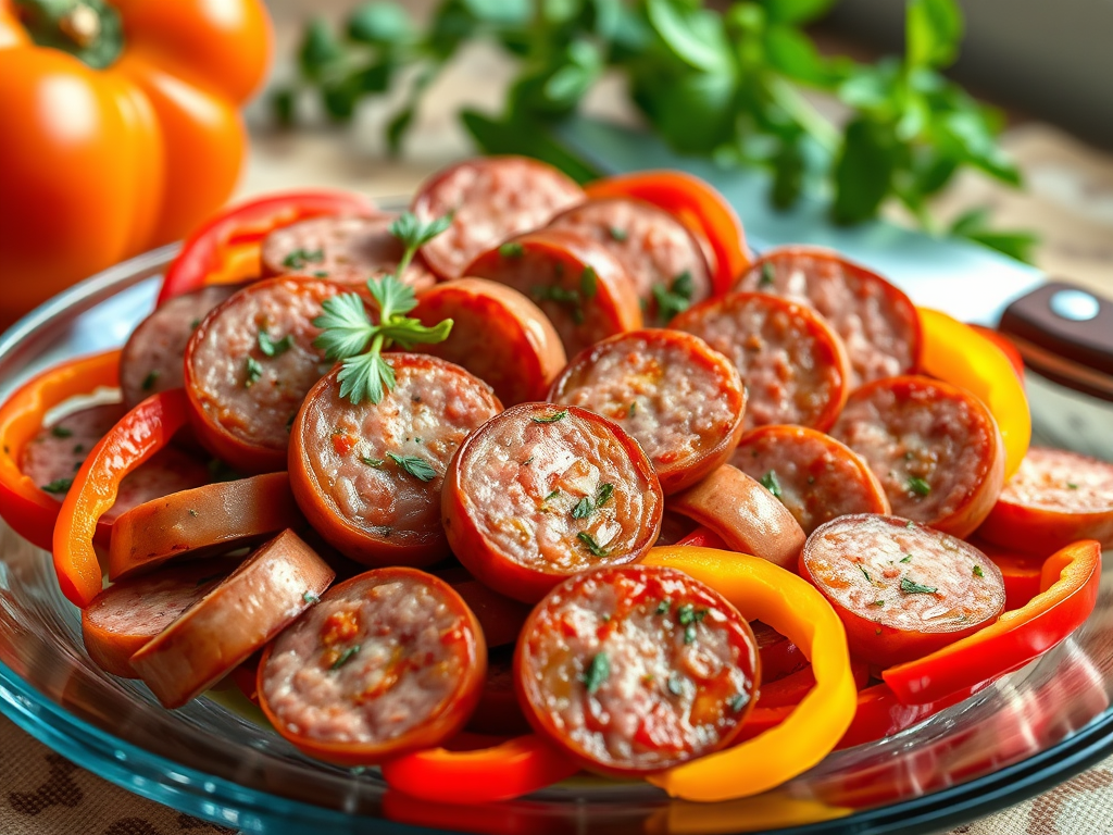 create a highly detailed high resolution image of salsiccia e peperoni 4